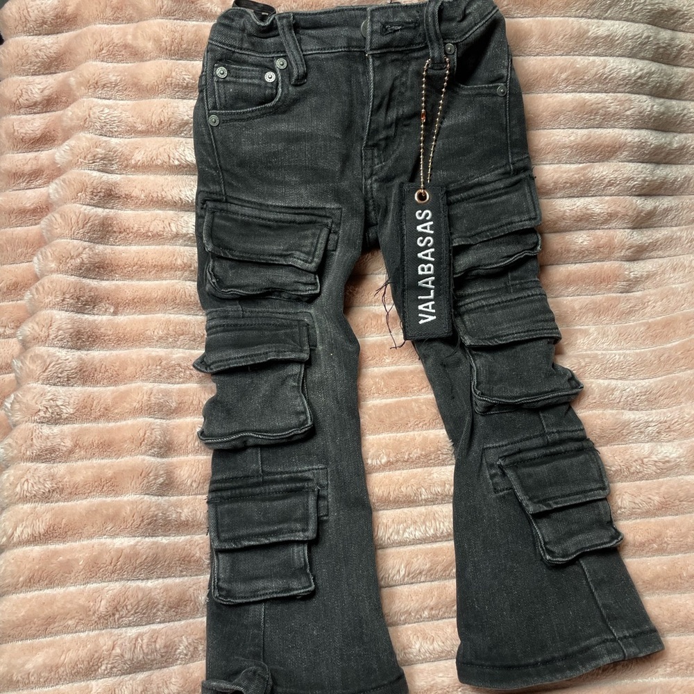 Valabasas Black Cargo Jeans